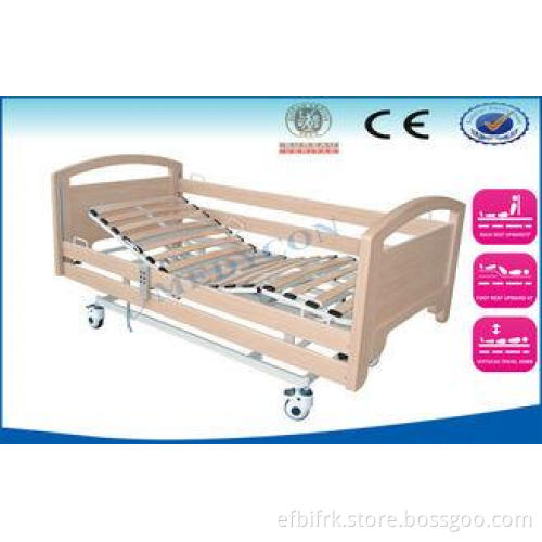 Three Function Adjustable Medical Bed Sickbed with Full len